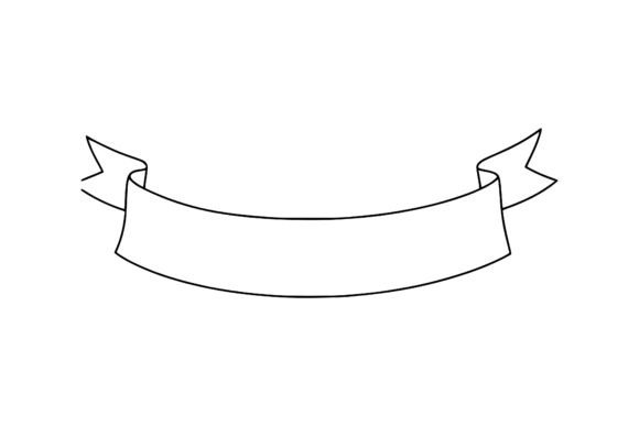 A Vintage Hand-Drawn Ribbon Banner Illustration with Ornamental Line Art for Blog Graphics and Editorial Design