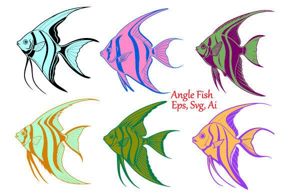 Angelfish Vector Bundle – Graphics & Illustrations for Crafting Magic