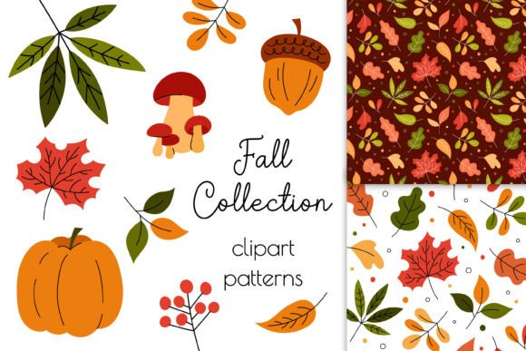 Autumn Leaves Clipart PNG SVG Fall Art: Graphics & Illustrations for Crafters