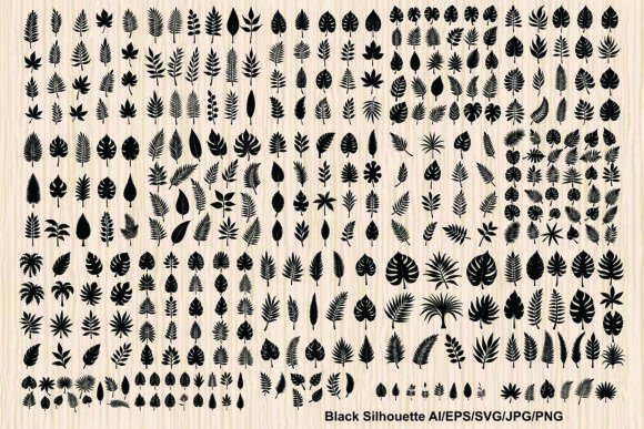 Black Silhouette Tropical Plants Bundle Review for Real Embroidery Use