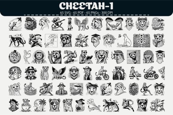 Cheetah Vector Clipart – 65 Graphics & Illustrations for Bold Branding