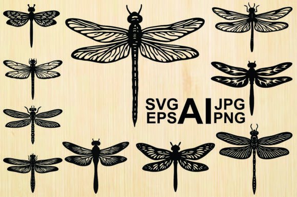 Dragonfly Silhouettes Graphics Collection – A Practical Illustration for Digital Sellers