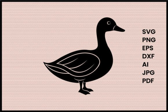 Duck Vector Illustration Silhouette – Clean Graphics for Digital Sellers