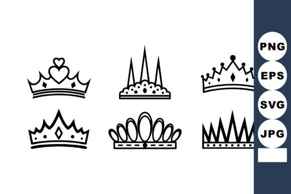 Elegant Crown Graphics for Royal Touch in Branding & Packaging