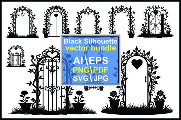 Garden Gate Vector Art for Commercial Design Projects