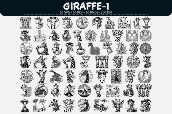 Giraffe Vector Clipart – 66 Designs for Crafters & Etsy Sellers