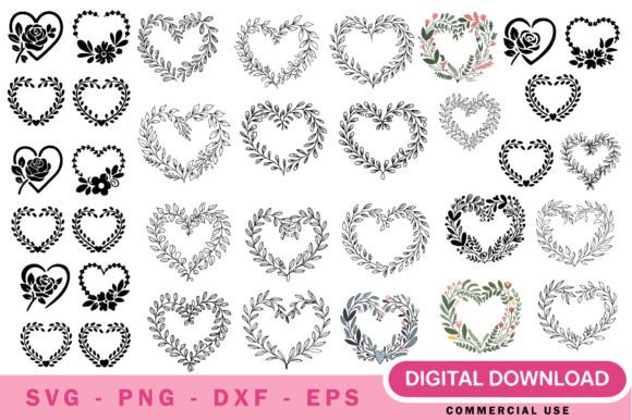 Heart Frame SVG Bundle: Versatile Graphics for Crafting & Handmade Businesses