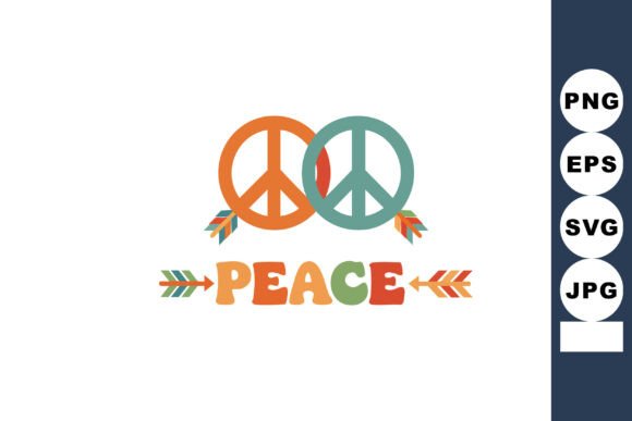 Peace Symbols with Colorful Arrows and D – Graphics for Etsy and Digital Sellers