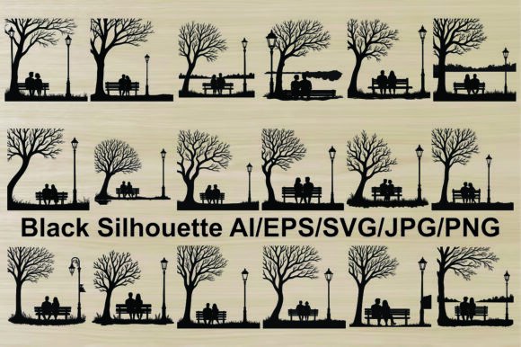 Romantic Silhouette Graphics for Local Business Branding
