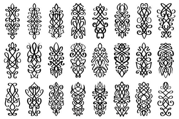 Vintage Elegance Meets Modern Branding with Abstract Calligraphic Vintage Designs