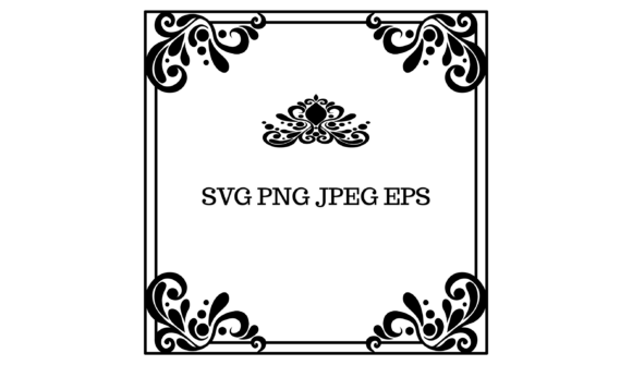 Vintage Frame with Ornament SVG PNG – Elegant Graphics for Handmade Business Design